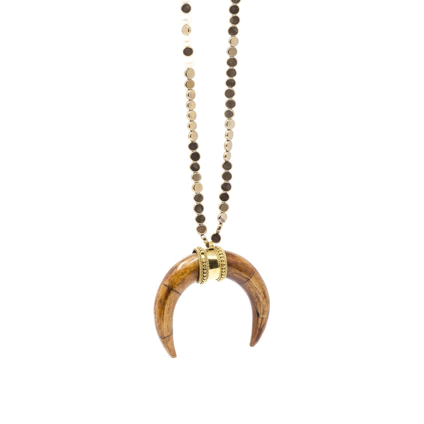 Mini Brown Horn Necklace