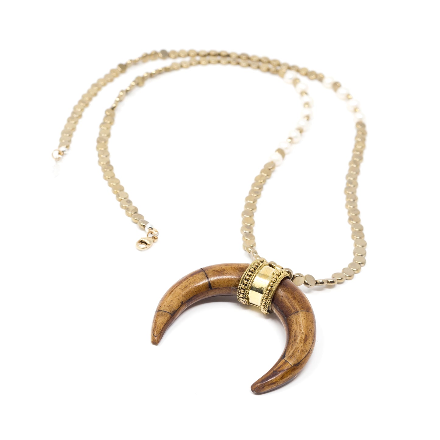 Mini Brown  Horn Necklace