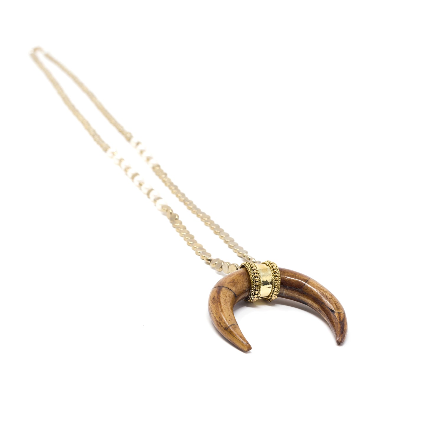 Mini Brown  Horn Necklace