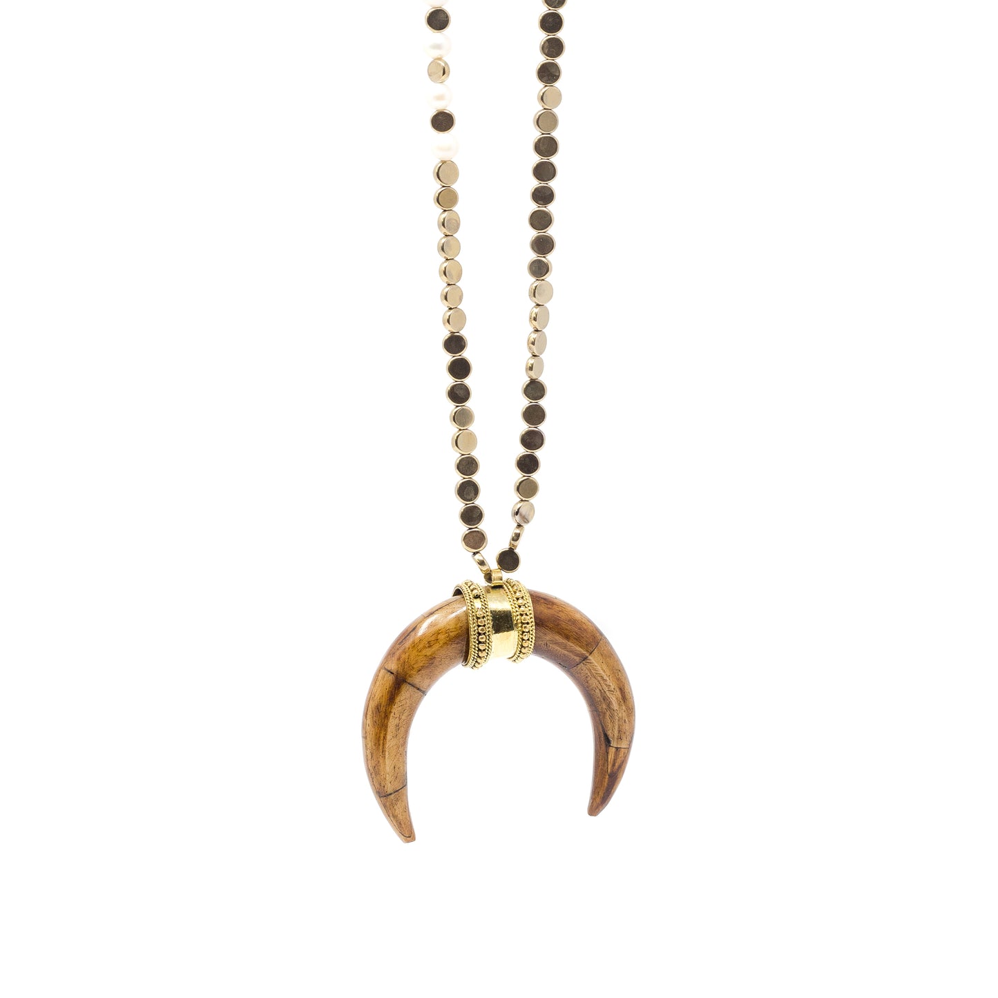 Mini Brown  Horn Necklace