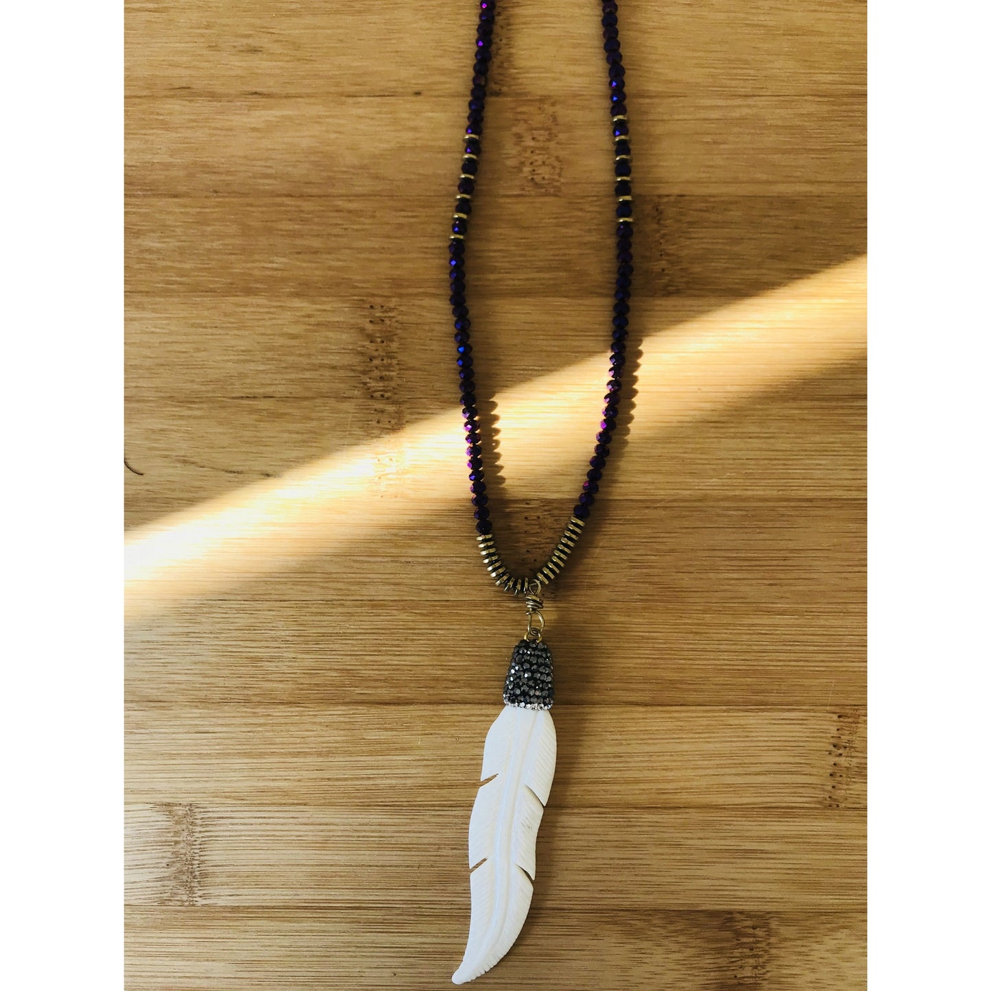 Isha Bone Feather Necklace