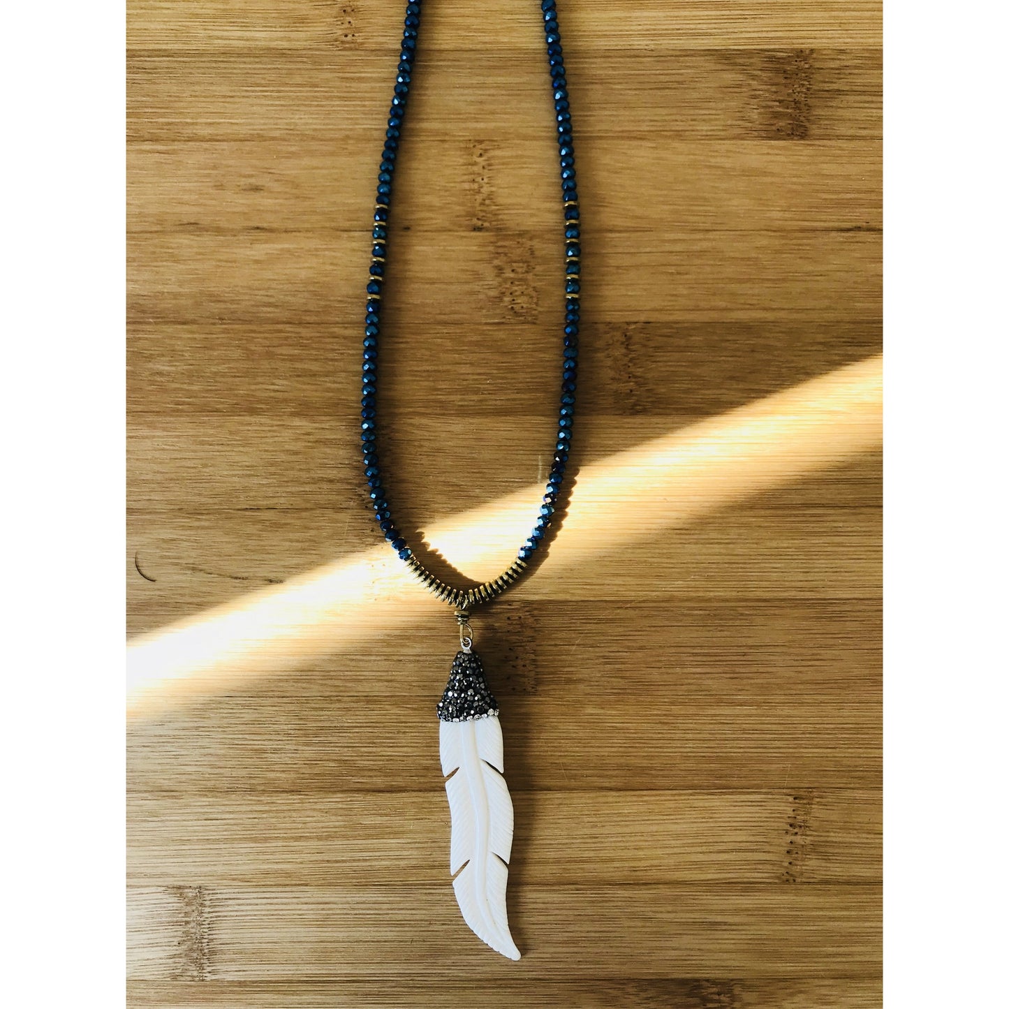 Isha Bone Feather Necklace