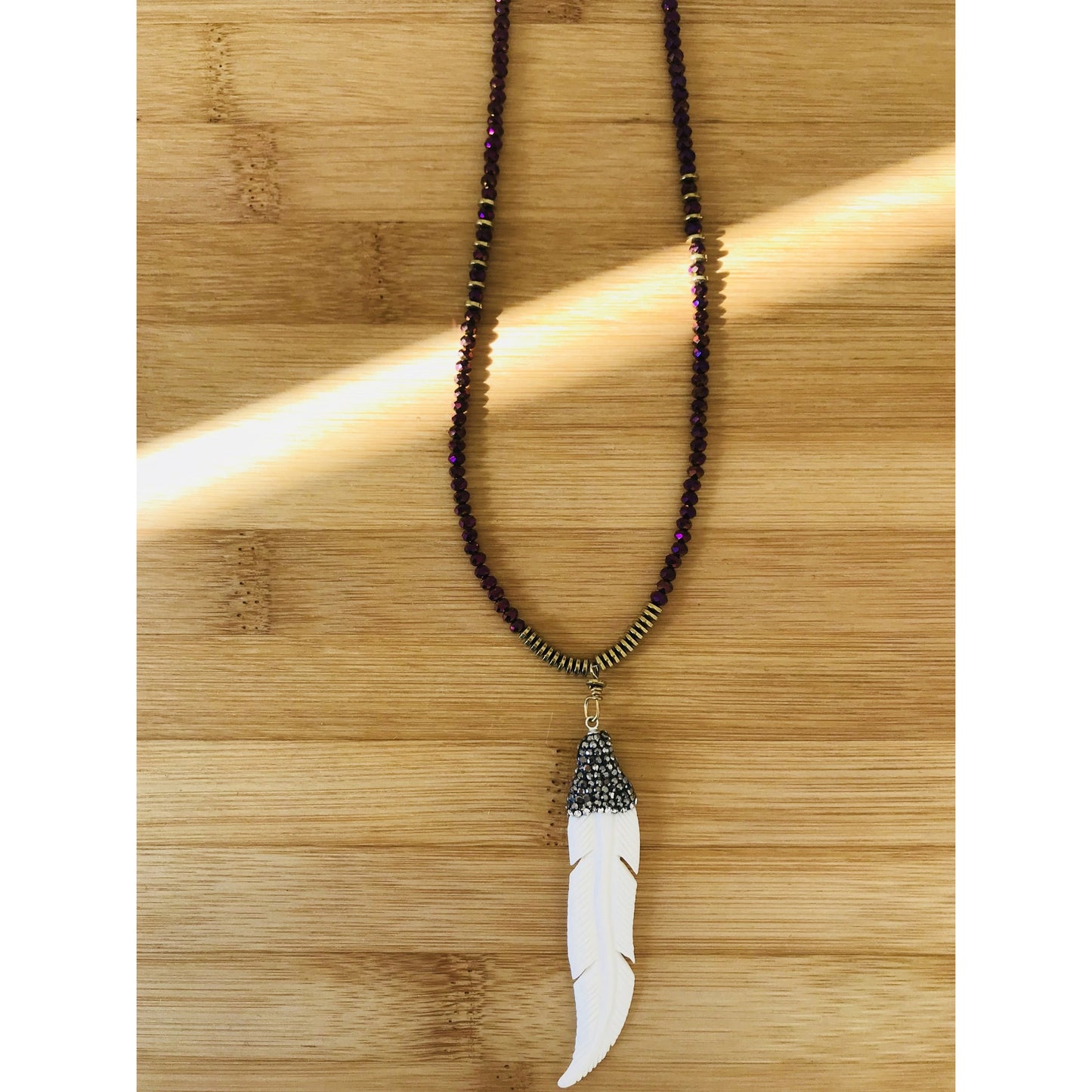 Isha Bone Feather Necklace