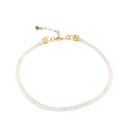 White Flat Metal L.A. Choker